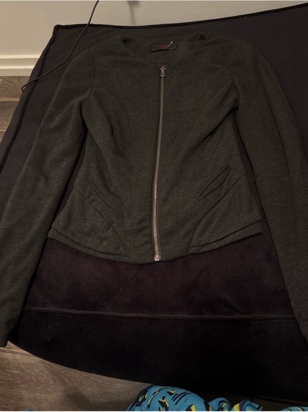 Women's Dark Grey Zip-Front Jacket